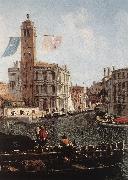 MARIESCHI, Michele The Grand Canal with the Fishmarket (detail) sgh oil painting on canvas
